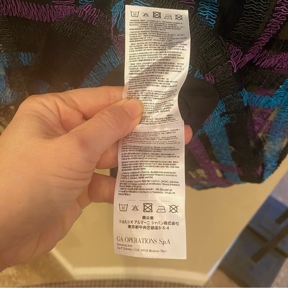 A/X Armani Exchange Embroidered Tulle Overlay Top Size Medium - Picture 11 of 11